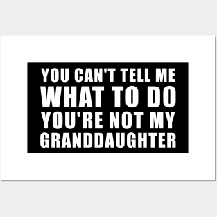 You Can't Tell Me What To Do You're Not My Granddaughter Posters and Art
